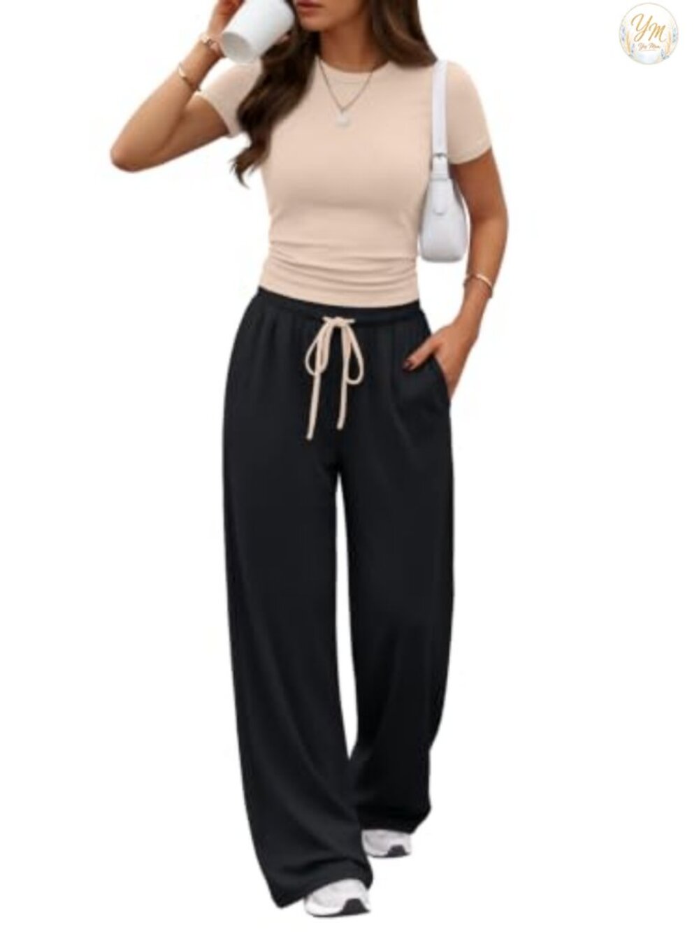 Women's 2 Piece Lounge Set with Pockets, Rayon-Spandex, Summer Outfit
